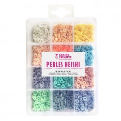 Boîte de perles Heishi pastel