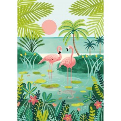 Puzzle 500 pièces - Flamingo
