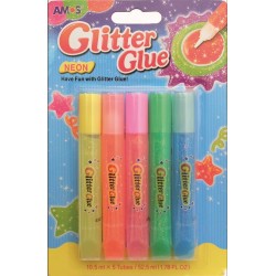 Set de 5 glitter glue pastel