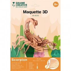 Maquette 3D bois Scorpion
