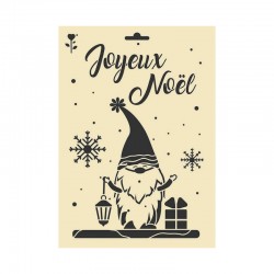 Pochoir Gnome Joyeux Noël - A4