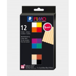 Fimo 12 couleurs x 25g basic