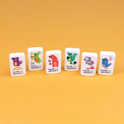 Gommes illustrées - 6 modèles