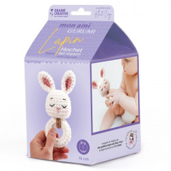 Kit DIY Hochet au crochet Lapin
