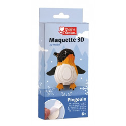 Maquette 3D relief Pingouin