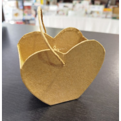Panier coeur papier mâché