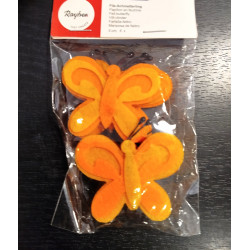 6 papillons en feutrine 5 cm