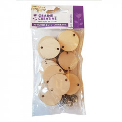 Recharge ronds bois pour calendrier des anniversaires