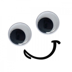 Lot de 8 yeux mobiles adhésifs 20mm