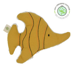 Hochet bio Poisson jaune