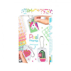 Kit 3 porte-clés Pixels - mignon