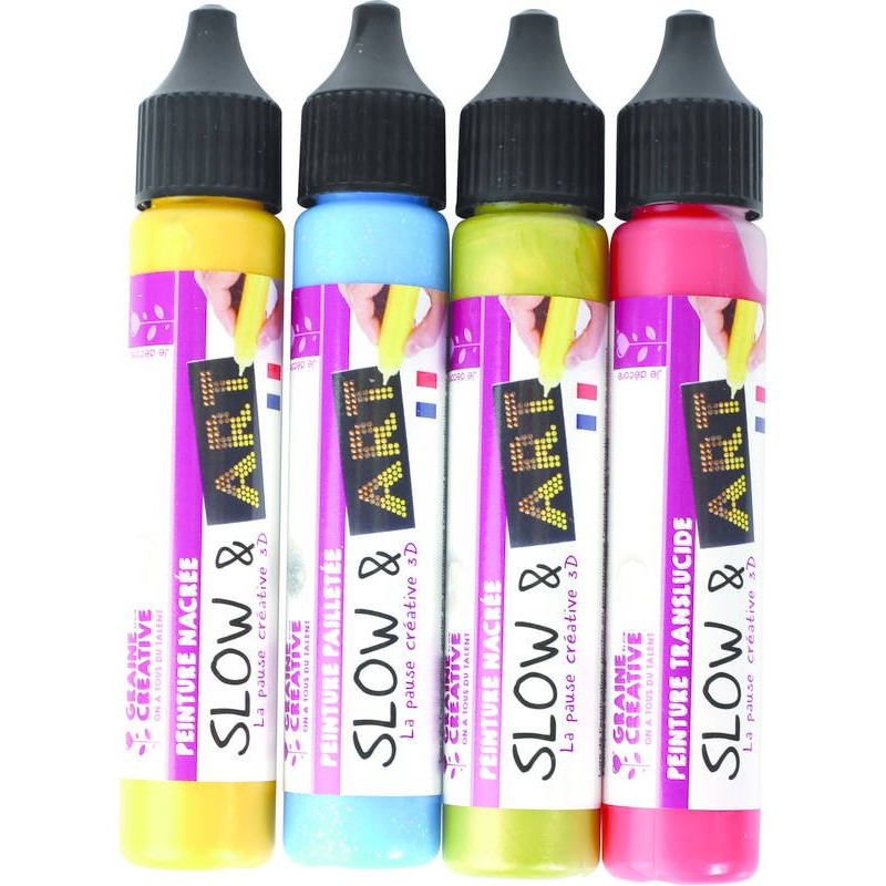 Peinture 3D Slow Art - Flacon de 30 ml - Différents coloris
