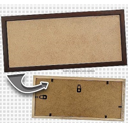 Cadre en noyer - 2 Plaques rectangles pixel